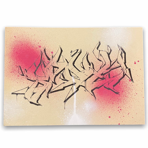 Moe - Sketch "Fuchsia" su Pannello in Cartoncino  51x36